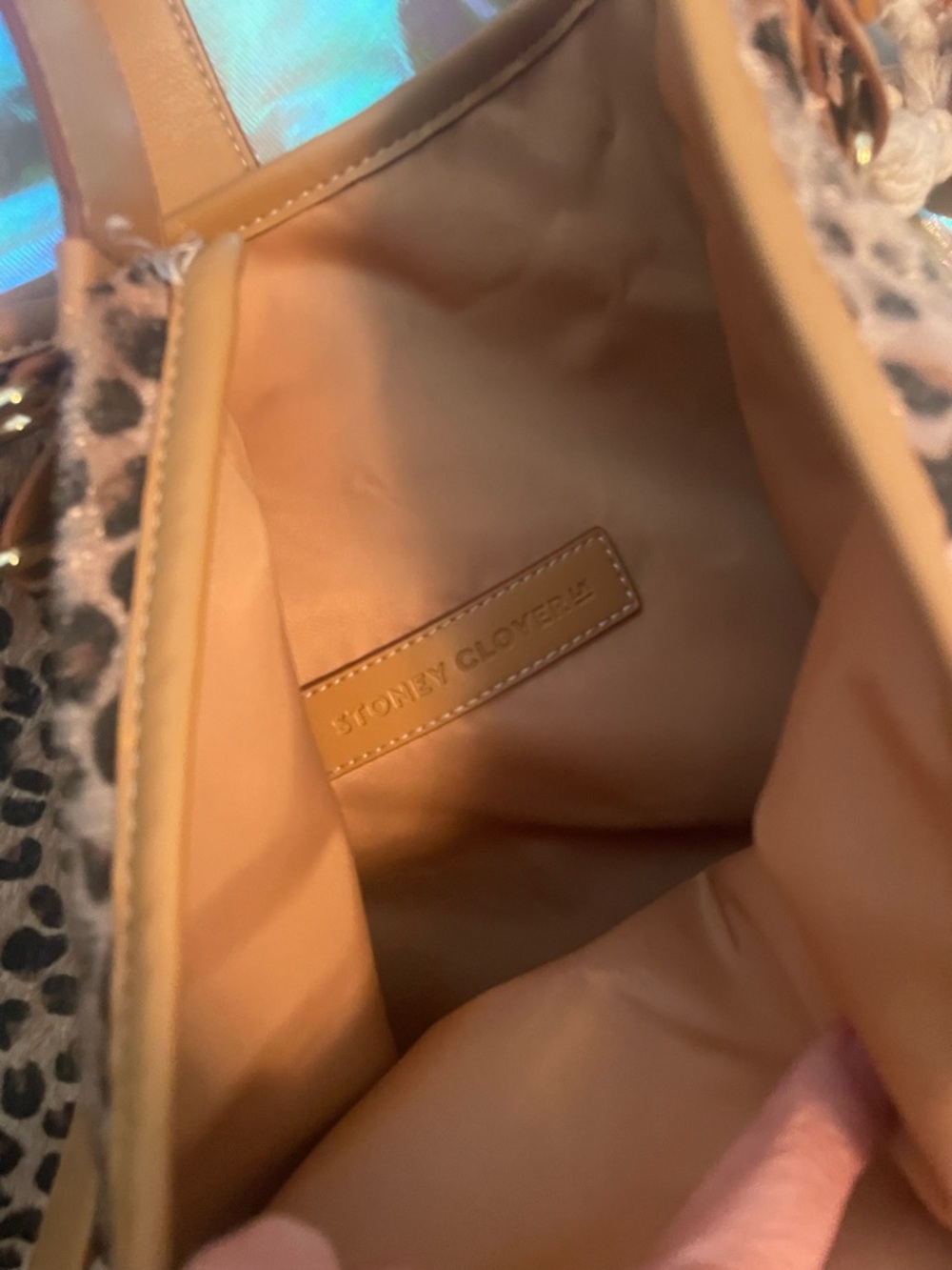 Stoney Clover Lane Leopard Print Slouchy Shoulder Bag - Picture 9 of 13
